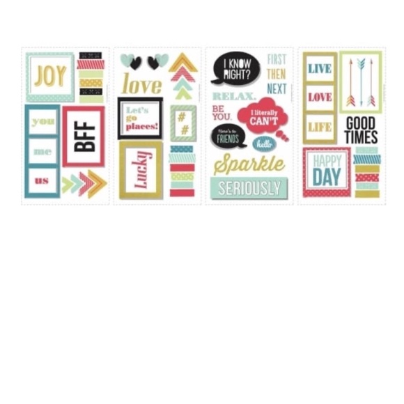 NIB Vinyl Frame Wall Decals, Set of 66 - Picture 2 of 7